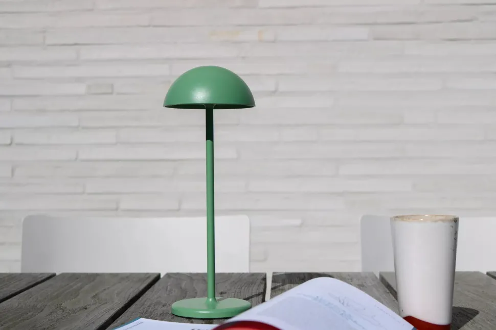 LED Akku Tischlampe Grün 32 cm 3000 K IP54 7h dimmbar