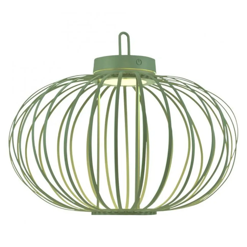 LED Akku Tischlampe IP44 Grün dimmbar Touch 2 W 37 cm