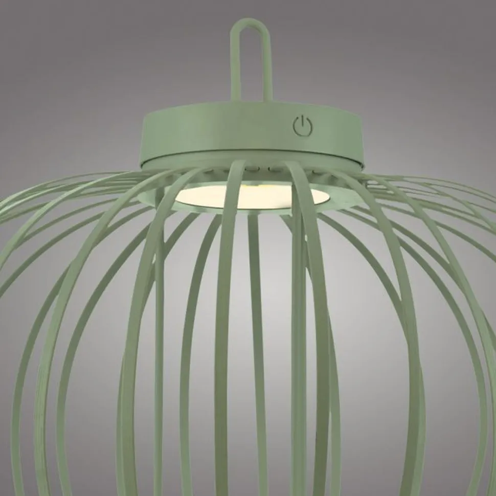 LED Akku Tischlampe IP44 Grün dimmbar Touch 2 W 37 cm