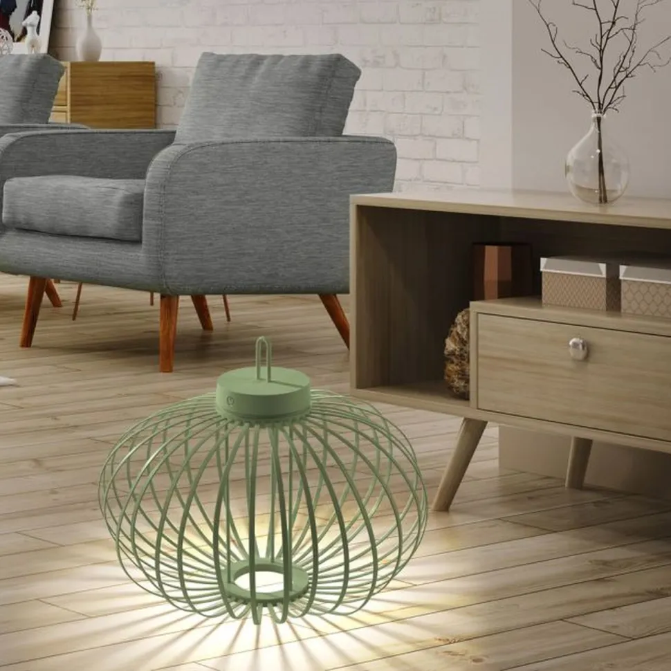 LED Akku Tischlampe IP44 Grün dimmbar Touch 2 W 37 cm