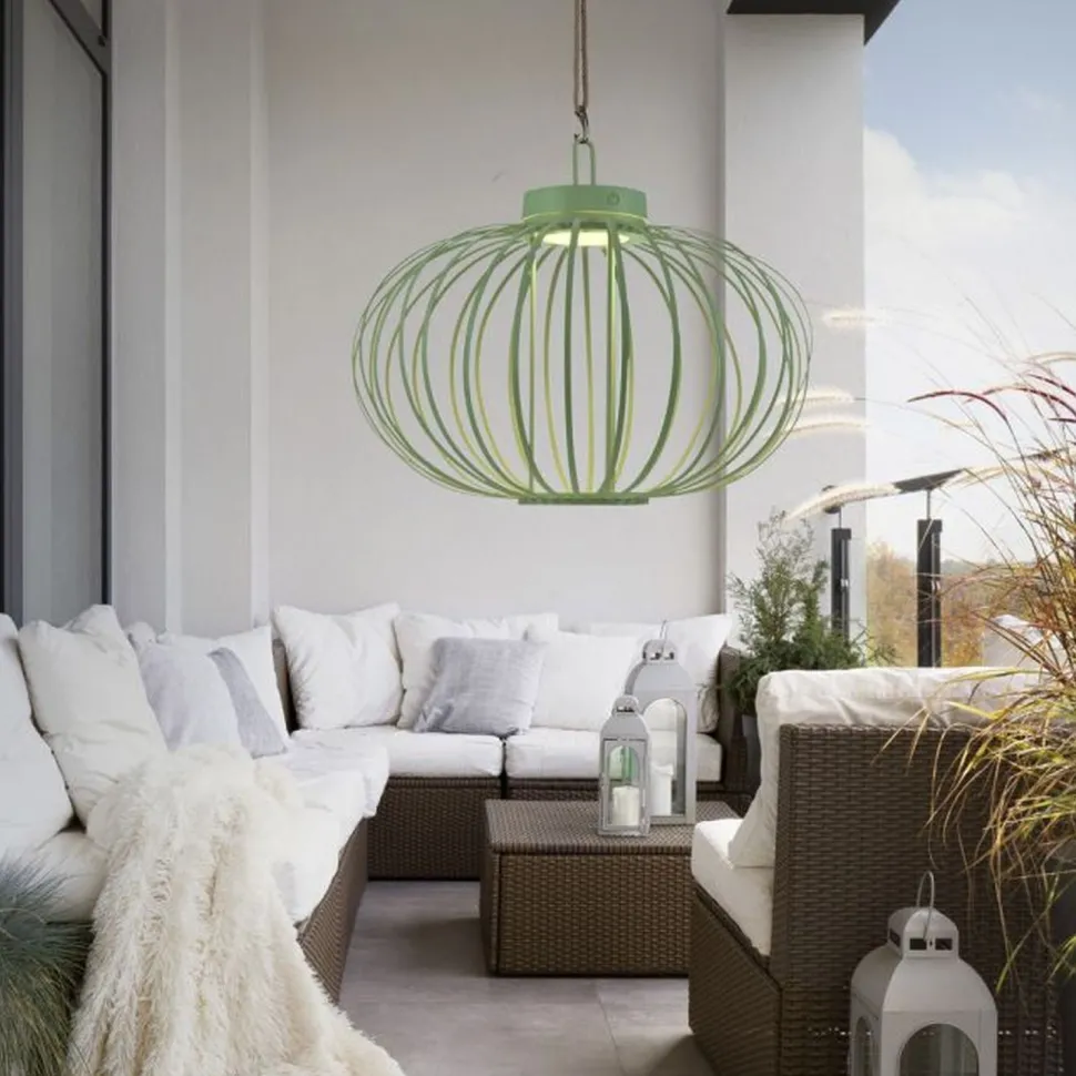 LED Akku Tischlampe IP44 Grün dimmbar Touch 2 W 37 cm