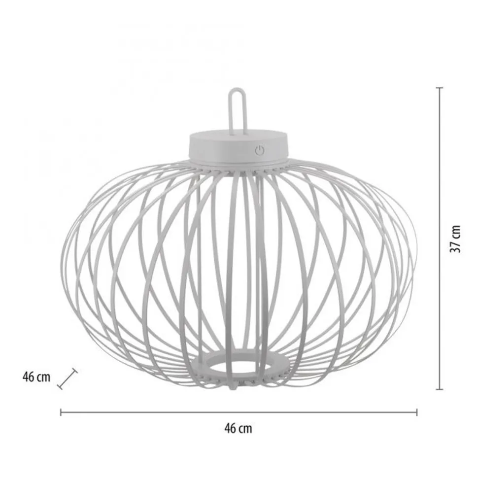 LED Akku Tischlampe IP44 Weiß dimmbar Touch 37 cm 2 W