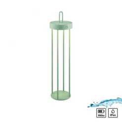 LED Akku Tischlampe Metall dimmbar IP44 2700 K Grün