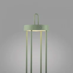 LED Akku Tischlampe Metall dimmbar IP44 2700 K Grün