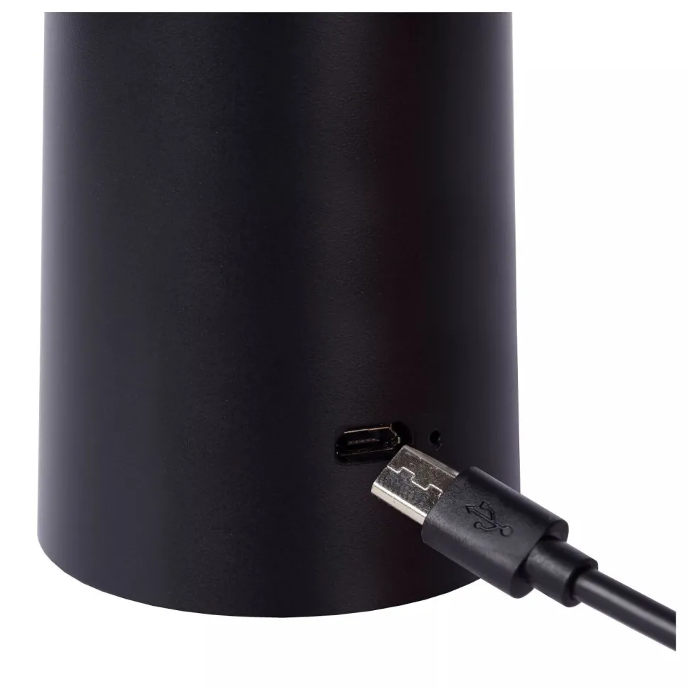 LED Akku Tischlampe Schwarz 21,3 cm IP44 5h dimmbar