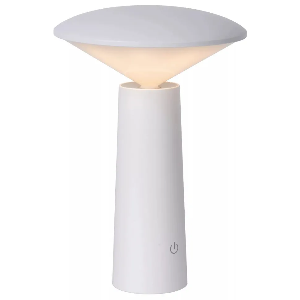 LED Akku Tischlampe Weiß 21,3 cm IP44 5h dimmbar