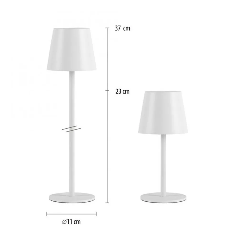 LED Akku Tischlampe Weiß dimmbar Touch 37 cm 320 lm 2 W