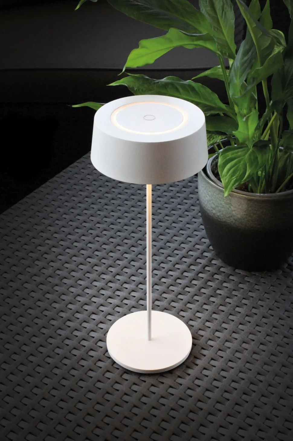 LED Akku Tischlampe Weiß Touch Dimmer USB IP54 3000 K