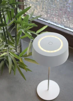 LED Akku Tischlampe Weiß Touch Dimmer USB IP54 3000 K