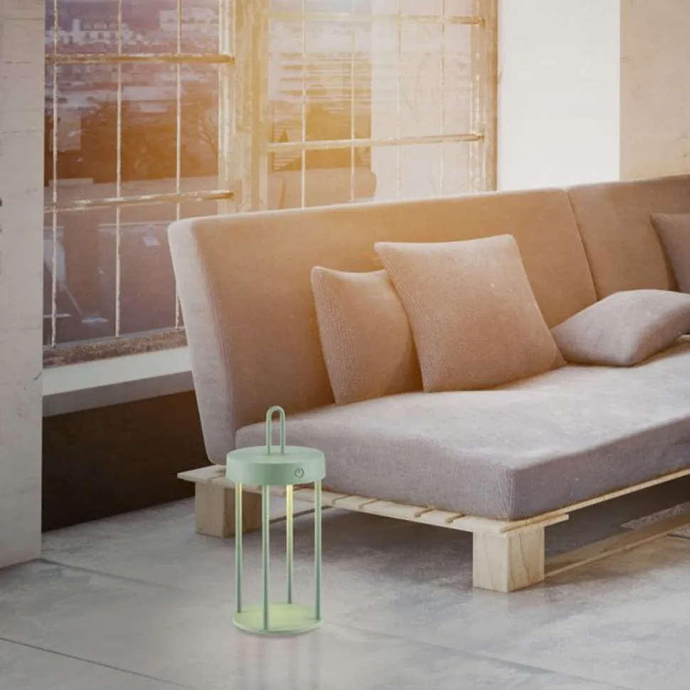 LED Akku Tischleuchte Aluminium dimmbar IP44 2 W Grün