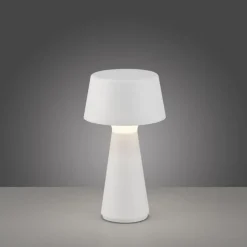 LED Akku Tischleuchte dimmbar Touch IP54 Weiß 28,9 cm