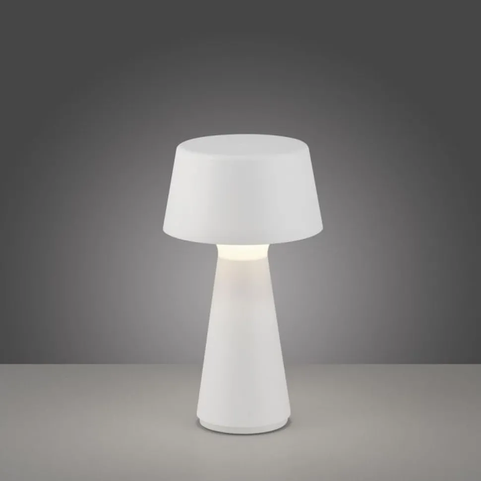 LED Akku Tischleuchte dimmbar Touch IP54 Weiß 28,9 cm