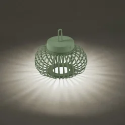 LED Akku Tischleuchte Dimmer Touch 22 cm IP44 2 W Grün