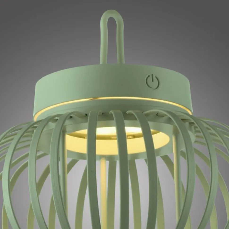 LED Akku Tischleuchte Dimmer Touch 22 cm IP44 2 W Grün