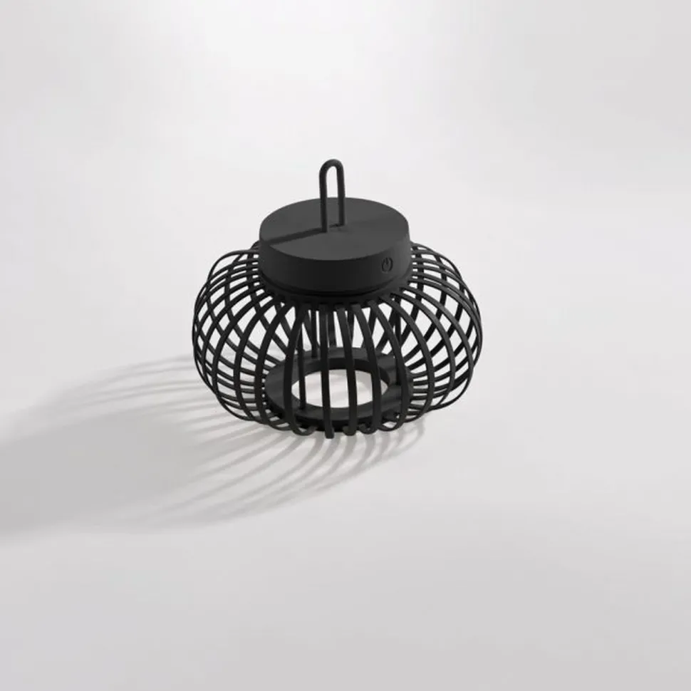 LED Akku Tischleuchte dimmbar 22 cm IP44 2 W Schwarz