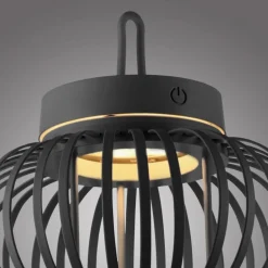 LED Akku Tischleuchte dimmbar 22 cm IP44 2 W Schwarz