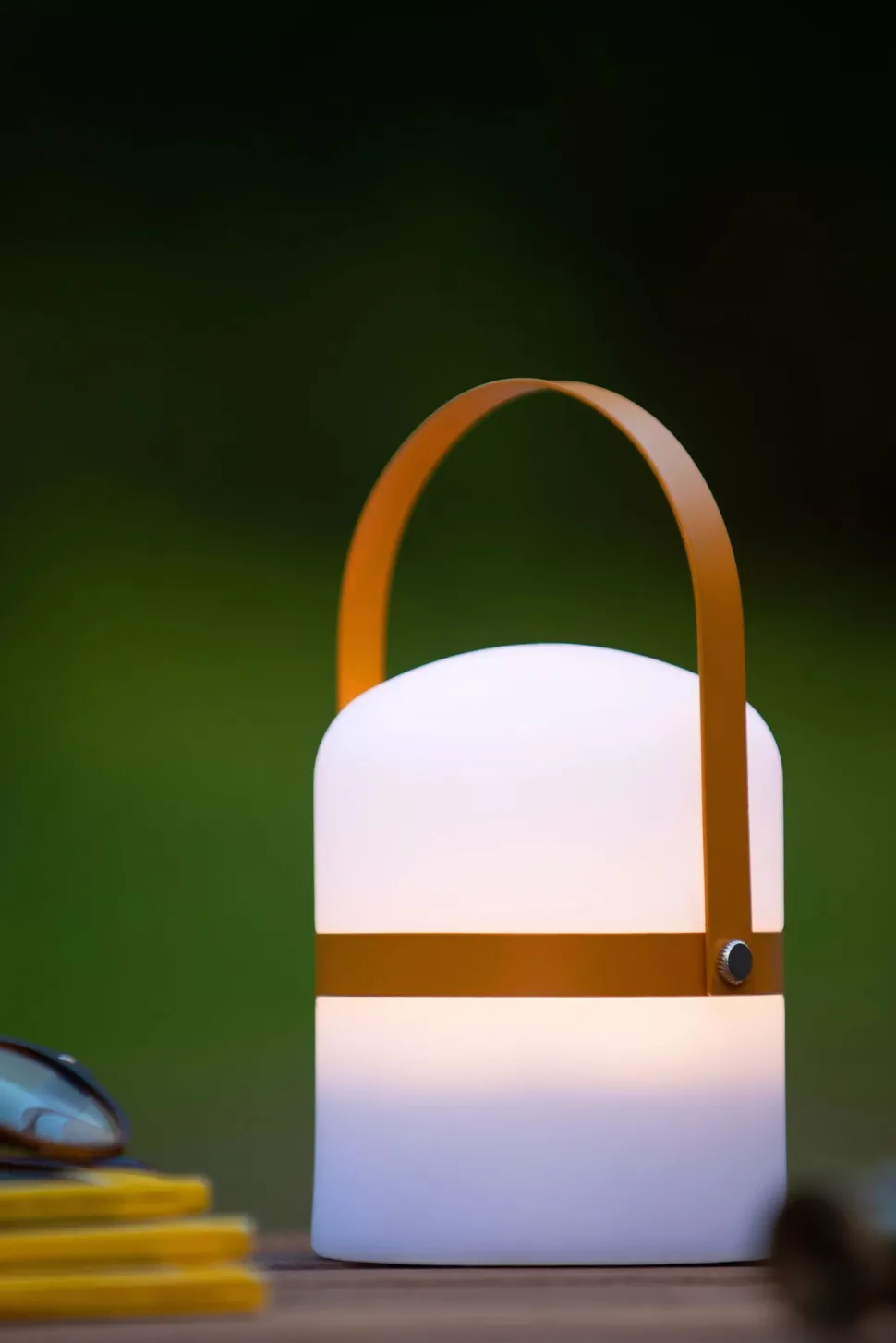 LED Akku Tischleuchte dimmbar Braun IP44 18,5 cm 3000 K