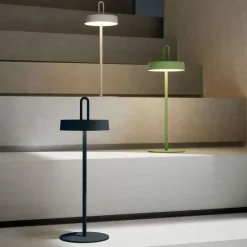 LED Akku Tischleuchte Grün Dimmer Touch IP44 47,2 cm