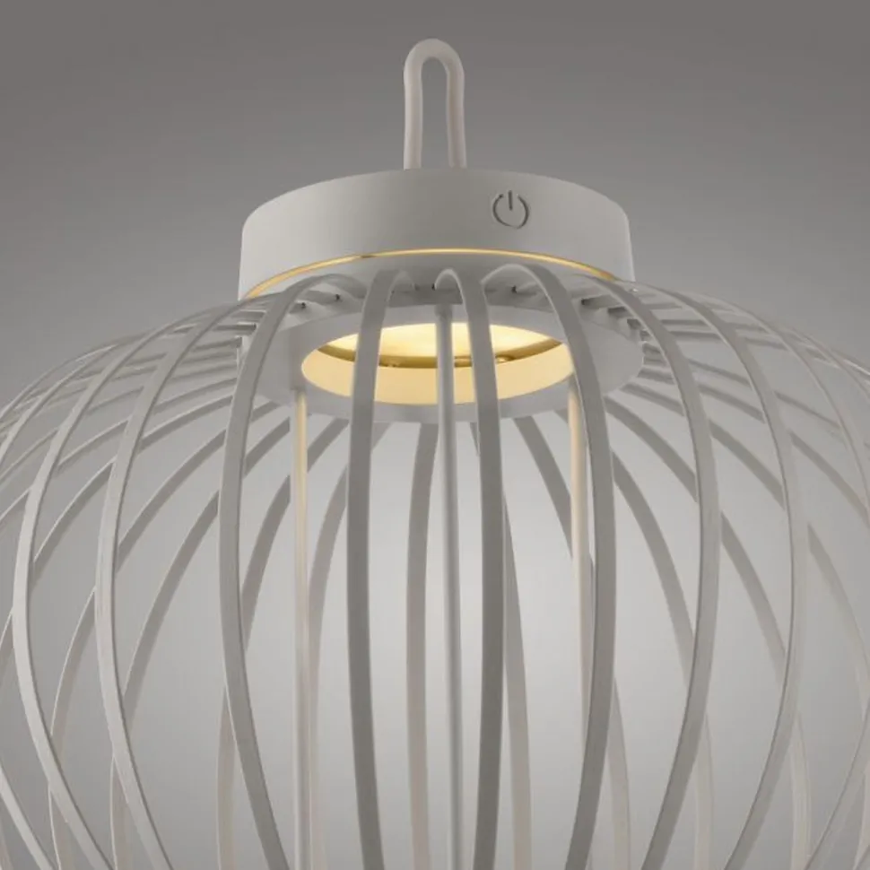 LED Akku Tischleuchte IP44 Schwarz dimmbar Touch 33 cm