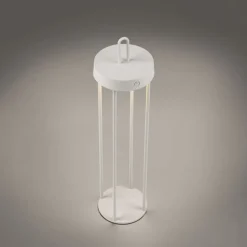 LED Akku Tischleuchte Metall dimmbar IP44 2700 K Weiß