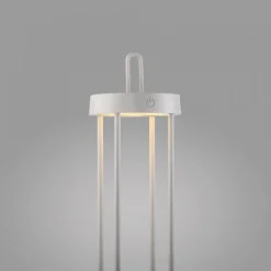 LED Akku Tischleuchte Metall dimmbar IP44 2700 K Weiß