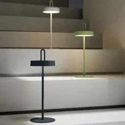 LED Akku Tischleuchte Schwarz Dimmer Touch IP44 47,2 cm