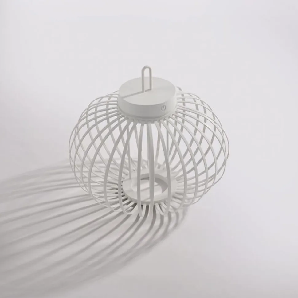 LED Akku Tischleuchte Weiß Dimmer Touch 33 cm IP44 2 W