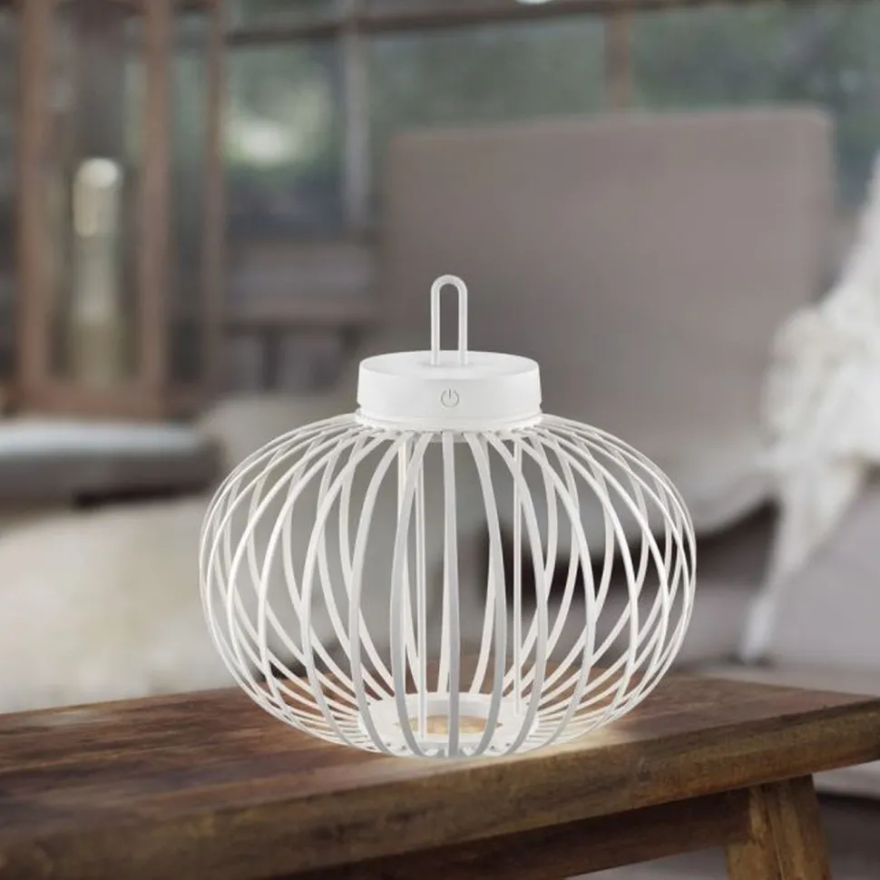 LED Akku Tischleuchte Weiß Dimmer Touch 33 cm IP44 2 W