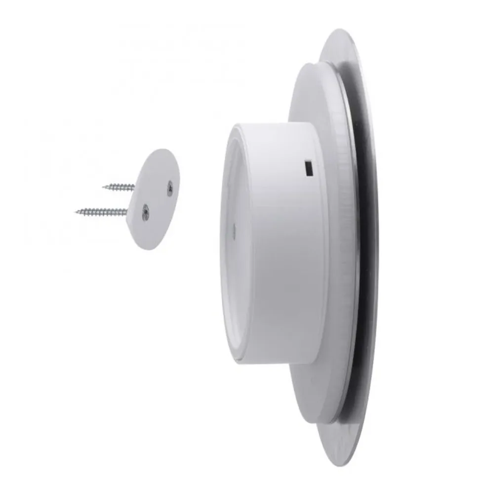 LED Akku Wandlampe Grau Ø25 cm dimmbar Fernbedienung