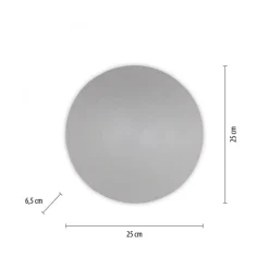 LED Akku Wandlampe Grau Ø25 cm dimmbar Fernbedienung