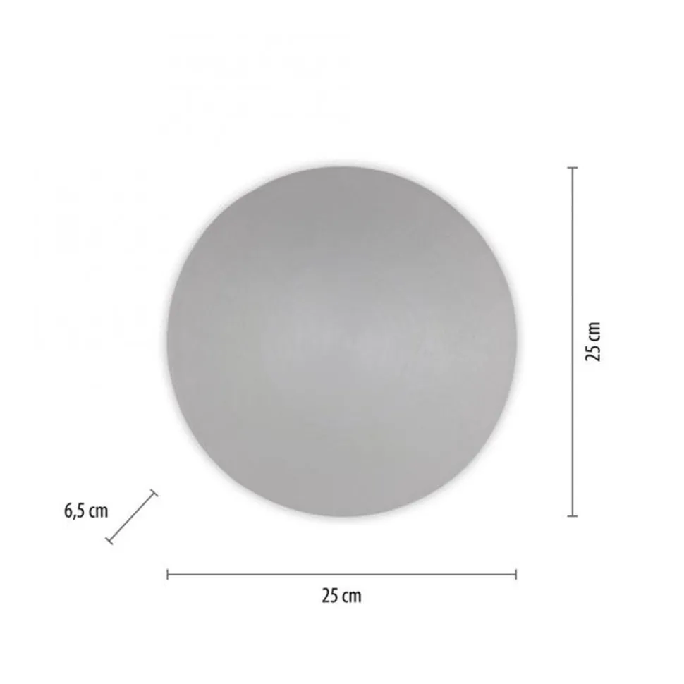 LED Akku Wandlampe Grau Ø25 cm dimmbar Fernbedienung
