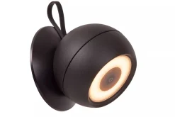 LED Akku Wandspot flexibel Schwarz H:11 cm IP54 3000 K