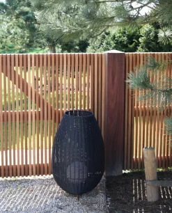 LED Akku Wegeleuchte dimmbar Schwarz IP44 79 cm 3000 K