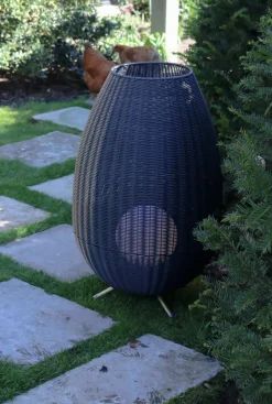 LED Akku Wegeleuchte dimmbar Schwarz IP44 79 cm 3000 K