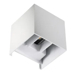 LED Außenlampe Aluminium Weiß IP54 verstellbares Licht