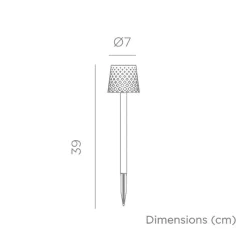 LED Außenlampe Erdspieß 4er Set Weiß Solar H: 39 cm