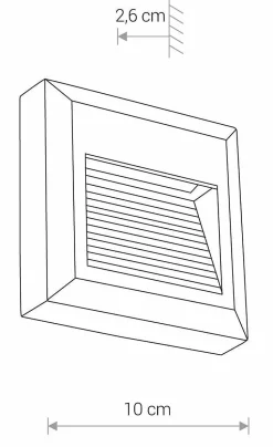 LED Außenlampe IP54 Schwarz 3000 K quadratisch