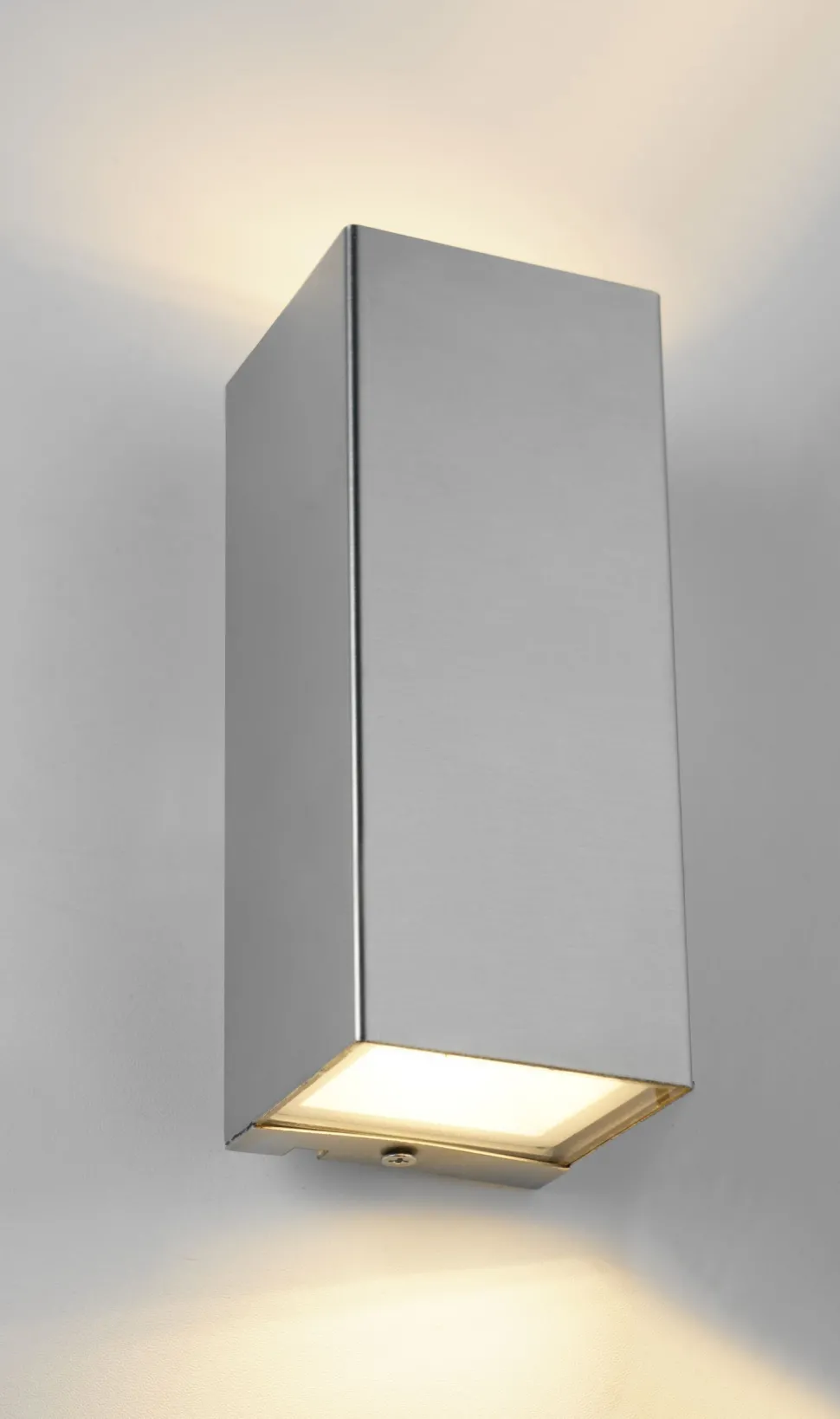 LED Außenlampe Up Down H:16,2 cm IP44 3000 K in Nickel