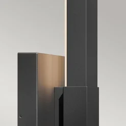 LED Außenlampe Wand 76,2 cm hoch IP44 Schwarz indirektes Licht