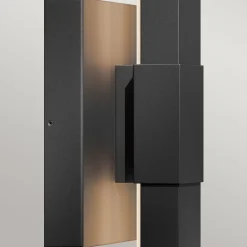 LED Außenlampe Wand 76,2 cm hoch IP44 Schwarz indirektes Licht