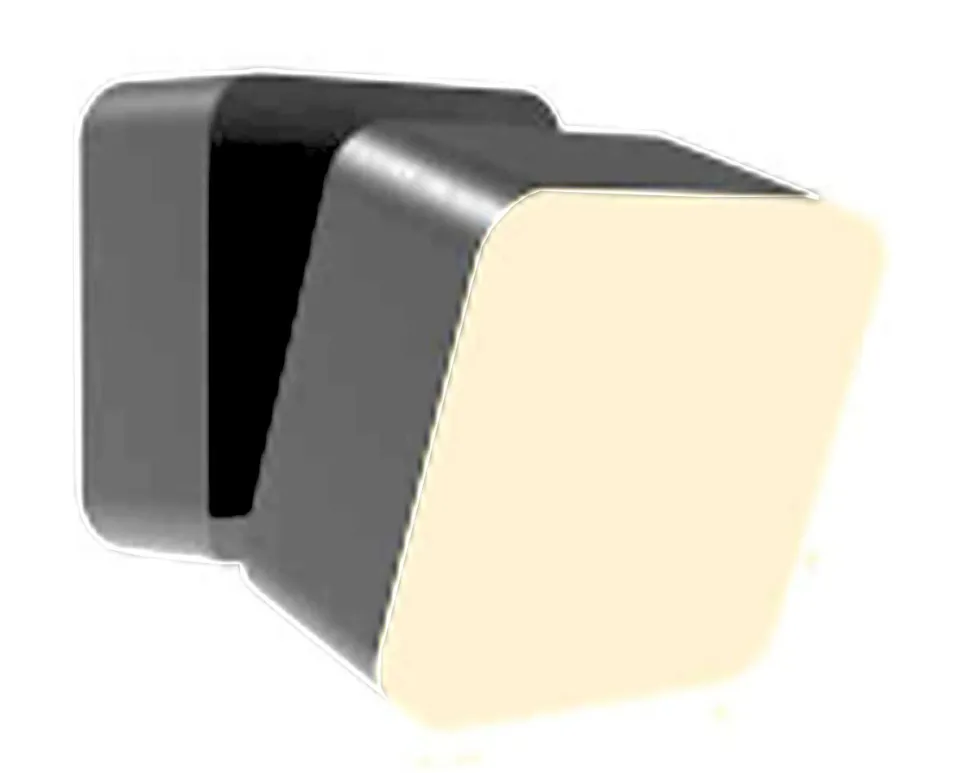 LED Außenlampe Wand Aluminium IP44 Anthrazit Weiß eckig