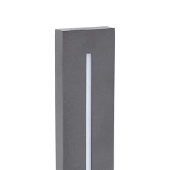 LED Außenlampe Wand Metall Grau IP65 H:121 cm indirekt