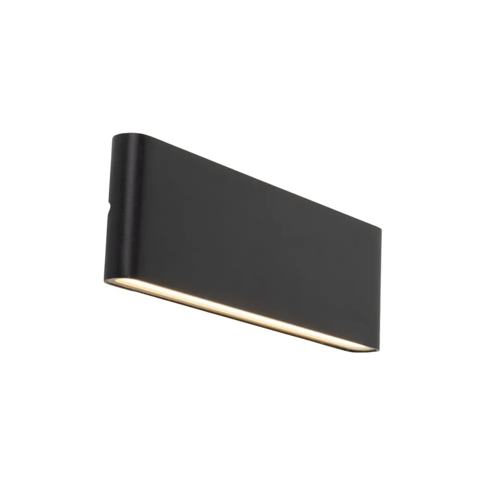 LED Außenlampe Wand Metall Schwarz 30 cm IP54 Up Down