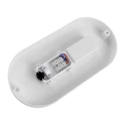 LED Außenleuchte Decke IP65 Weiß oval blendarm