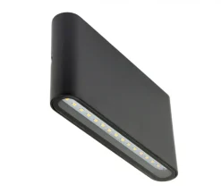 LED Außenleuchte flach Schwarz IP54 Up Down 3000K