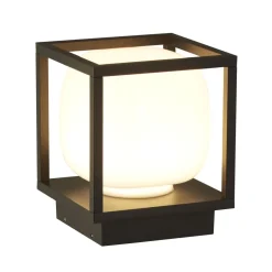 LED Außenleuchte IP54 Schwarz Weiß 15 cm 3000 K klein