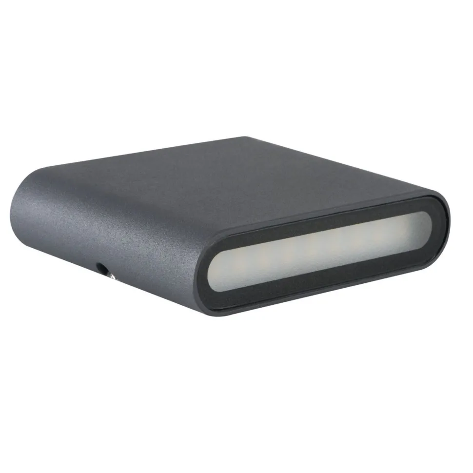 LED Außenleuchte Up Down Grau Aluminium IP54 Fassade