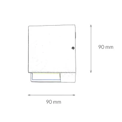 LED Außenleuchte Wand klein B: 9 cm IP44 Haus Eingang