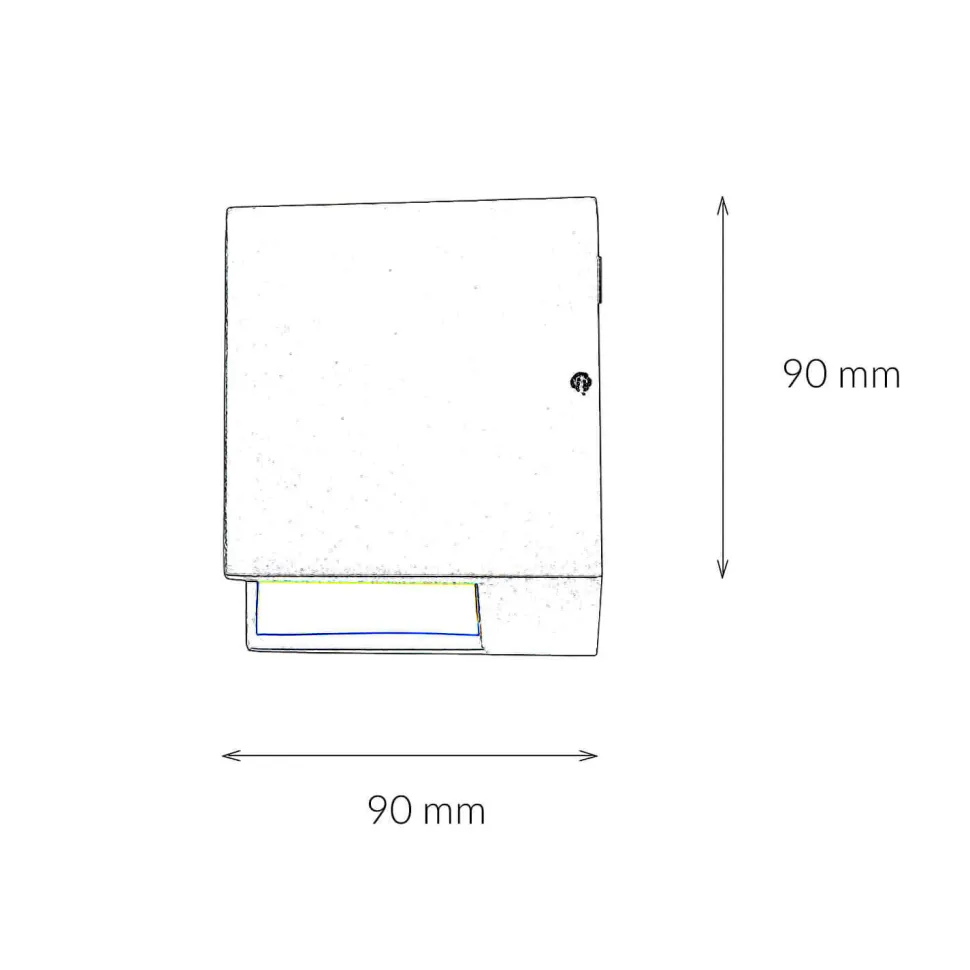LED Außenleuchte Wand klein B: 9 cm IP44 Haus Eingang