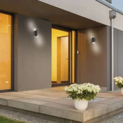 LED Außenleuchte Wand mit Bewegungsmelder IP54 Up Down